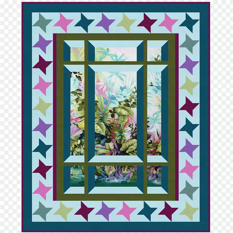 窗缝纺织图案-天堂岛