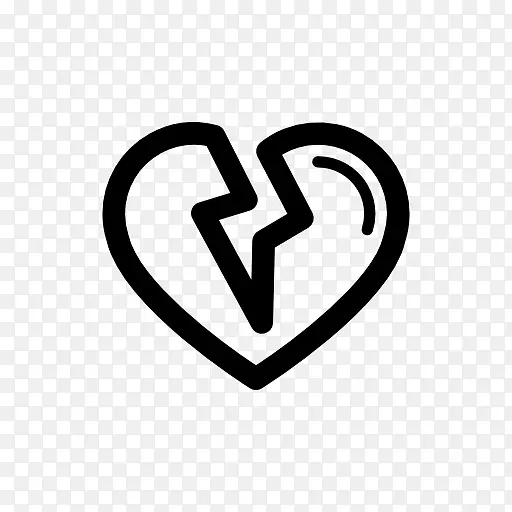 心碎电脑图标形状-心脏