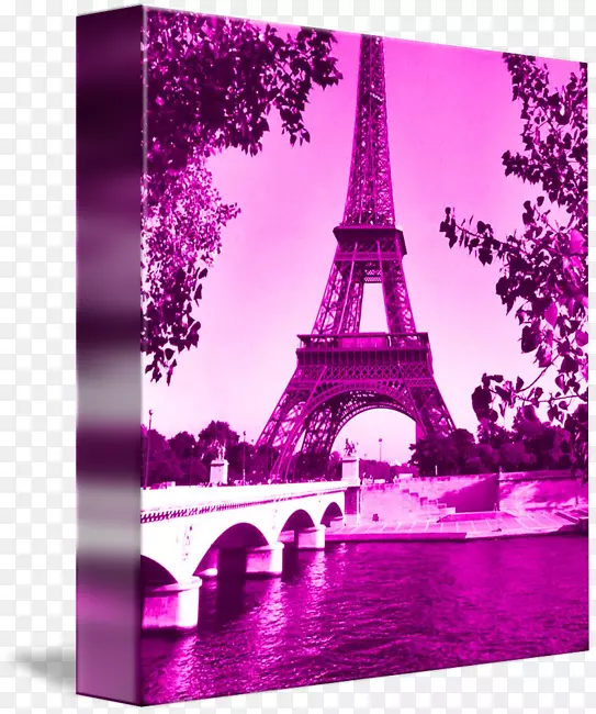 艾菲尔铁塔围网摄影.艾菲尔铁塔粉红色