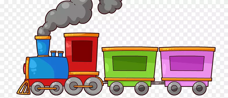 铁路运输列车蒸汽机车剪辑艺术儿童列车