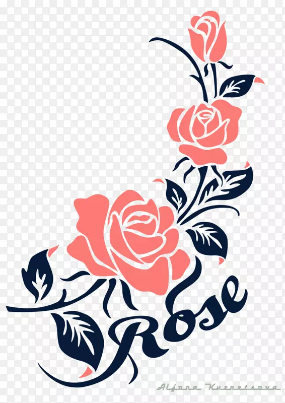 花卉设计模版绘图-玫瑰