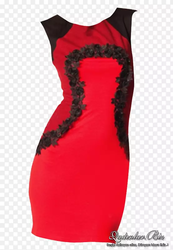 红黑鸡尾酒裙时装