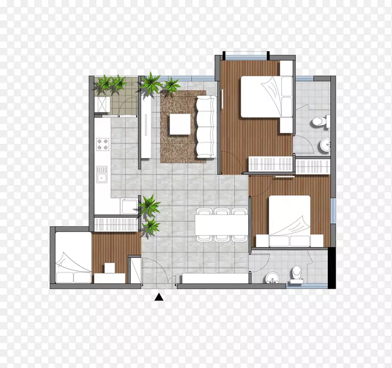 住宅公寓花园共管公寓楼-房屋