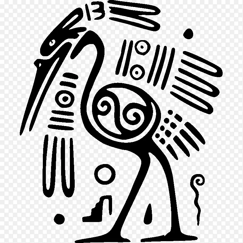 玛雅文明阿兹特克符号艺术剪贴画符号
