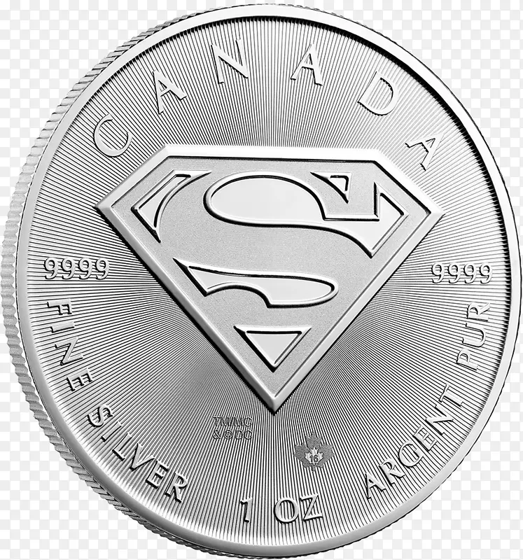 超人银币加拿大皇家造币厂金属超人标志