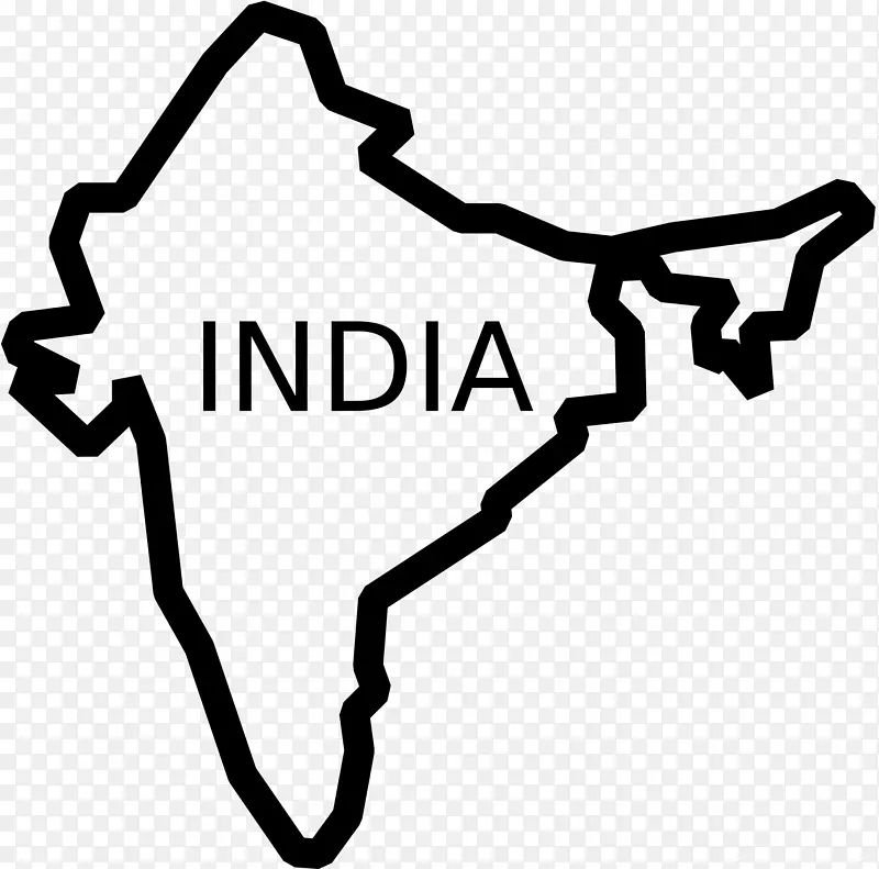 印度电脑图标下载剪贴画-印度形状