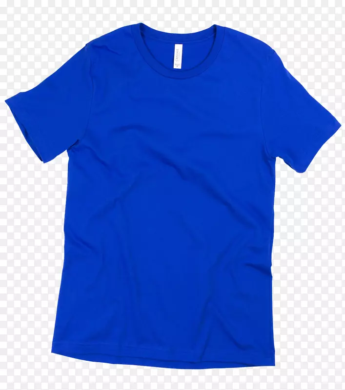 T恤蓝袖马球衬衫印花t恤