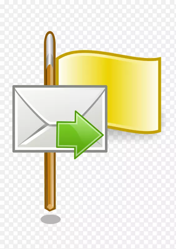 电子邮件计算机图标用户黄色标志
