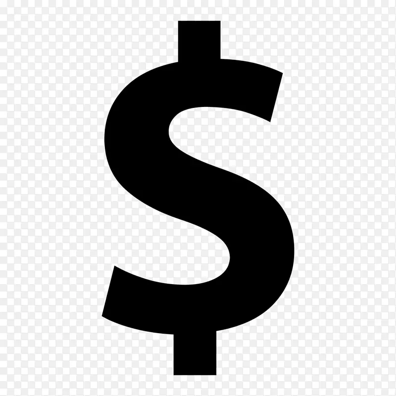 美元签名美元电脑图标-美元