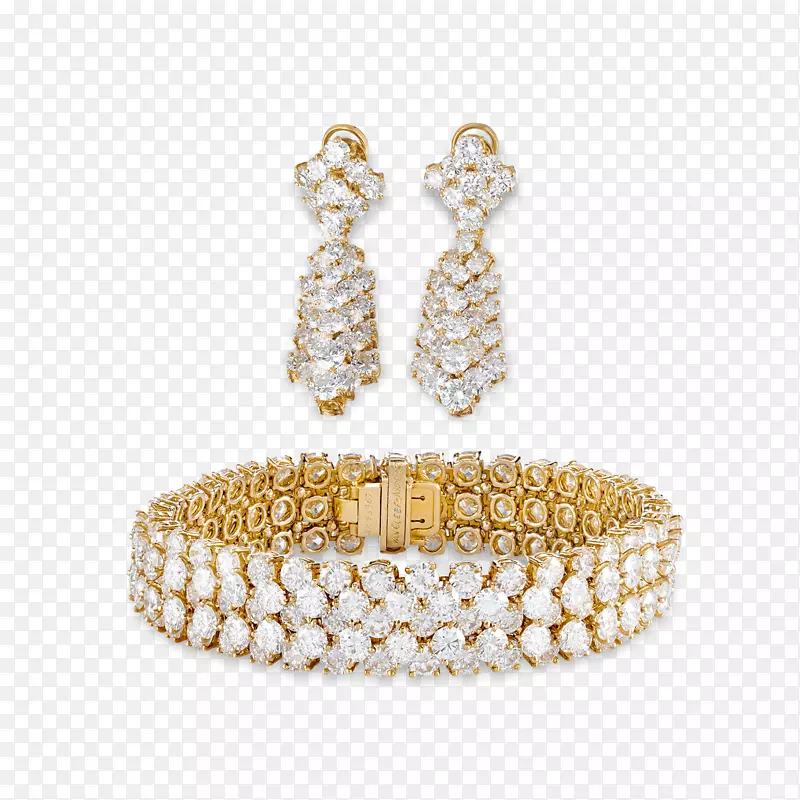 珍珠耳环，范克莱夫和Arpels珠宝，手镯-珠宝