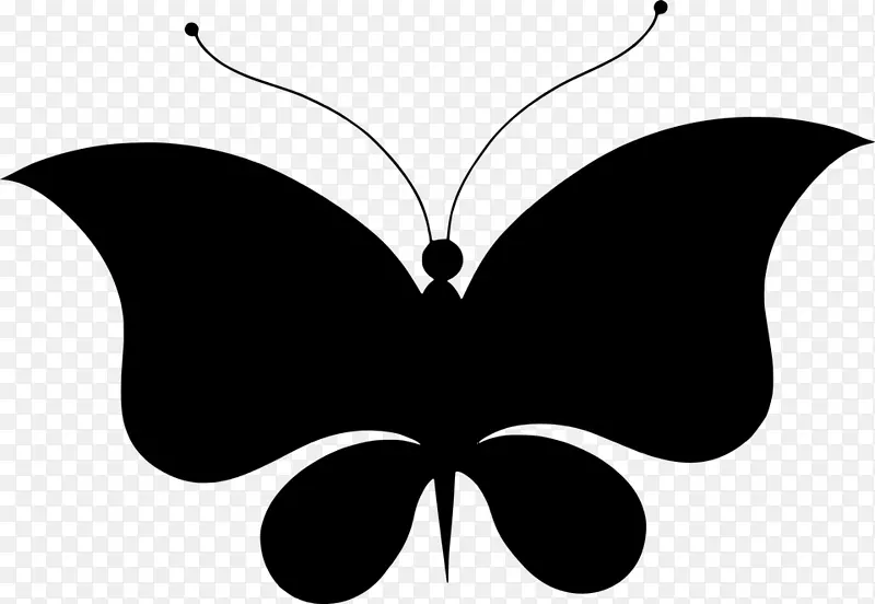 毛茸茸的蝴蝶，昆虫，剪影，剪贴画.蝴蝶