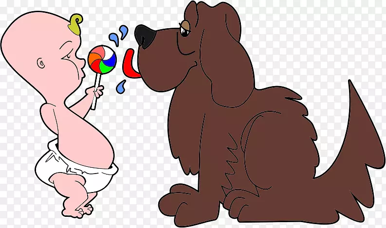 小狗公猎犬婴儿剪辑艺术-卡通宠物