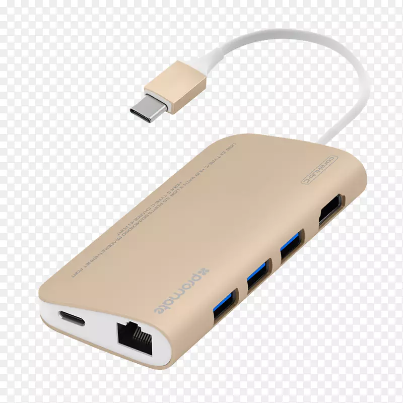 适配器以太网集线器usb-c usb集线器-usb