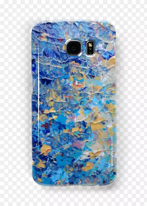 iphone皇家蓝色简单美丽的水-iphone