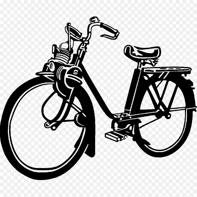 Vélosolex自行车摩托天鹅绒贴纸-自行车