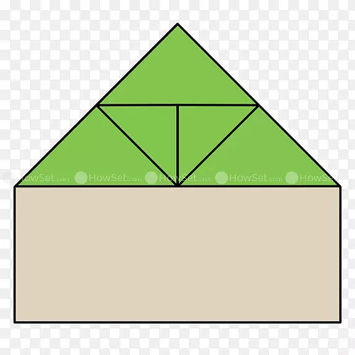 三角形点绿叶纸苍蝇