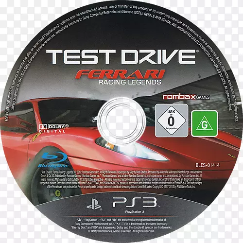 试驾：法拉利赛车传奇，PlayStation 3，稍微疯狂的工作室，光盘游戏-有点疯狂的工作室