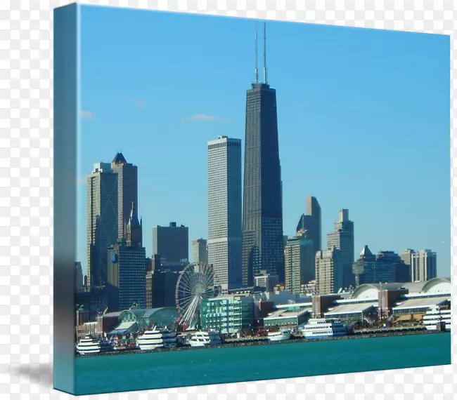 特朗普国际酒店&芝加哥威利斯塔、芝加哥水塔、天际线摩天大楼-摩天大楼