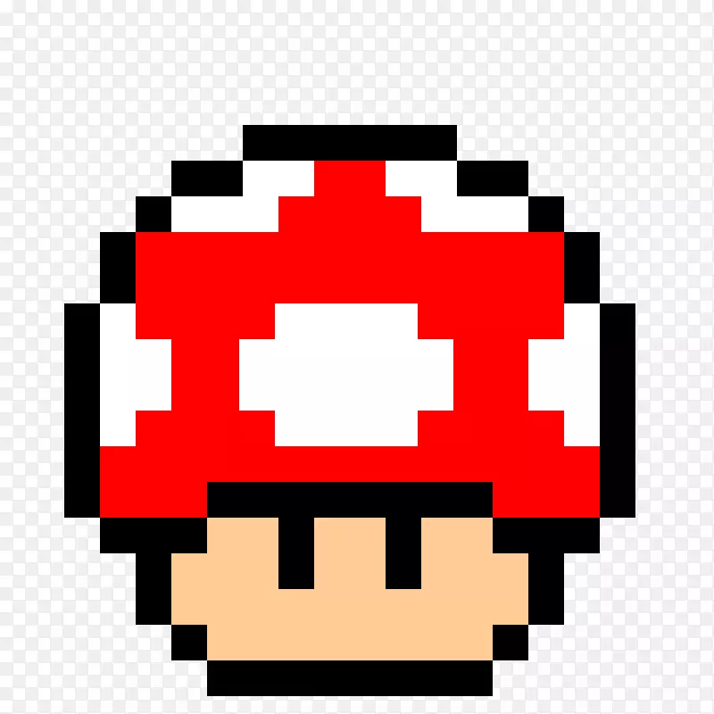 像素艺术pac-man-hongo Mario bros