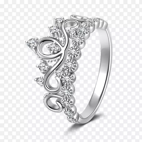 结婚戒指银礼物珠宝银冠