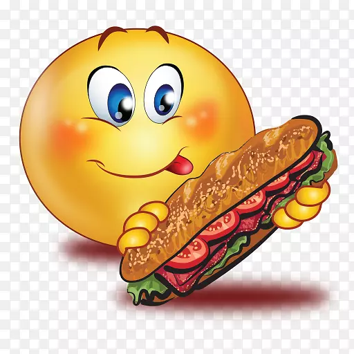 海底三明治表情符号吃食物表情三明治