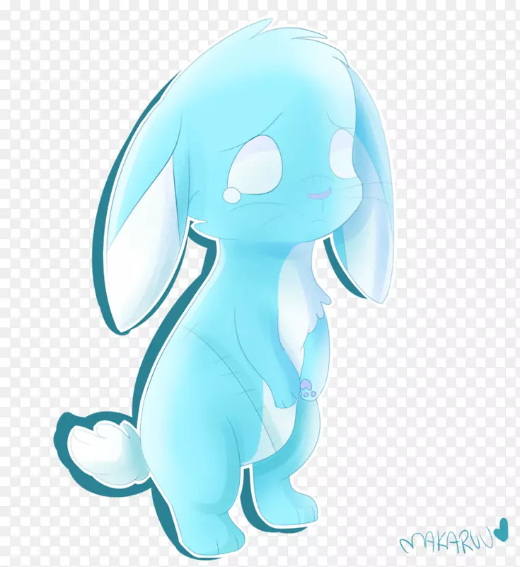 兔子蓝兔投绿松石-兔子