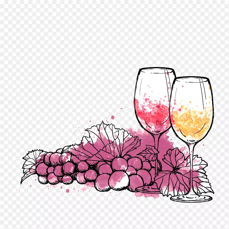 品酒普通葡萄蒸馏饮料葡萄酒节-葡萄酒