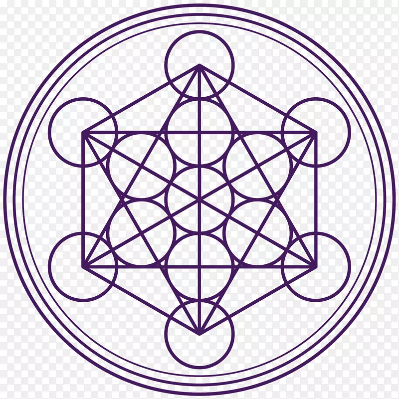 Metatron神圣几何重叠圆网格水晶符号
