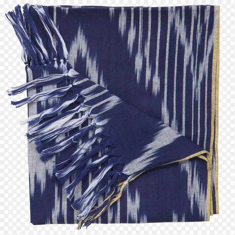 真丝蓝围巾
