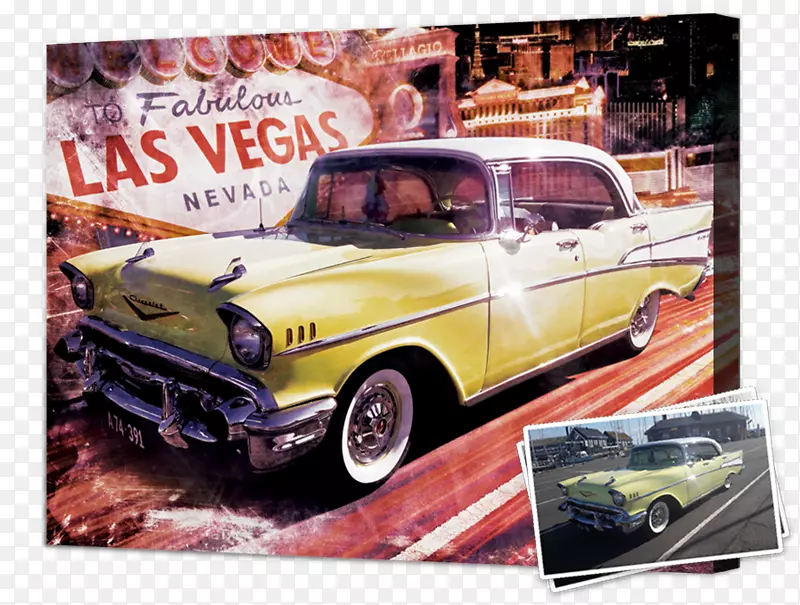 1957年雪佛兰贝尔汽车设计-创意汽车海报