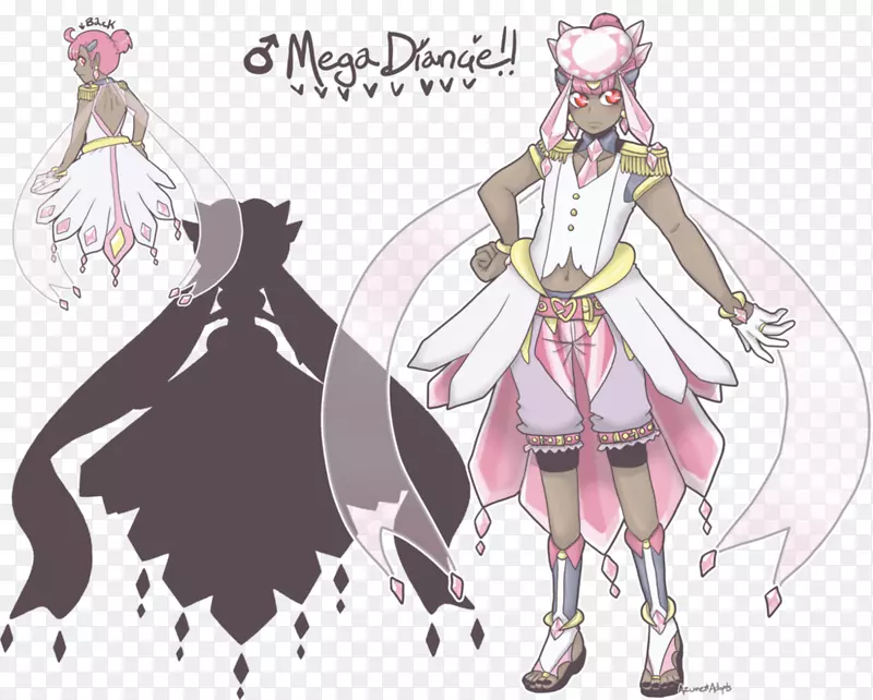 Diancie Pokémon omega ruby和alpha蓝宝石精灵日月怪-b男孩