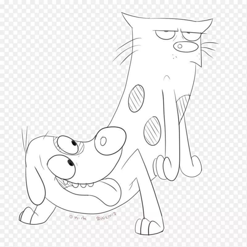 胡须猫狗画夹艺术猫