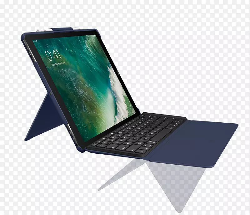 iPad Pro(12.9-英寸)(第二代)电脑键盘苹果-10.5英寸ipad pro Logitech超薄组合式键盘-ipad