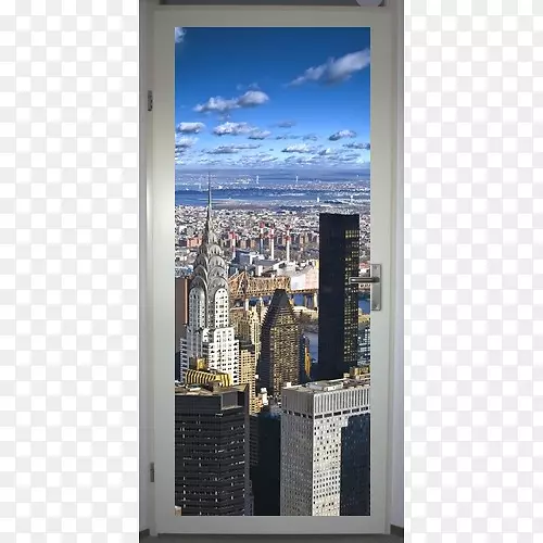 克莱斯勒大厦窗框展示多媒体广告-纽约海报