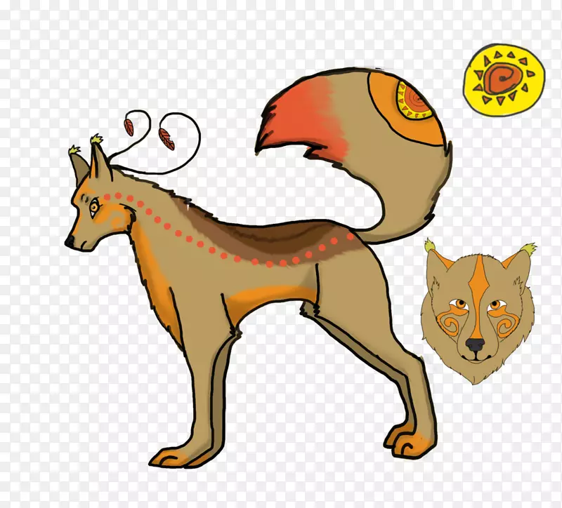 红狐猫狗夹艺术-狼精神
