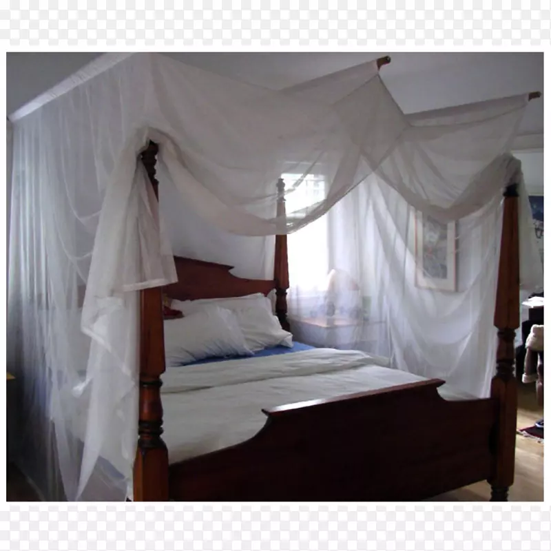 窗帘床架卧室天篷床四柱床