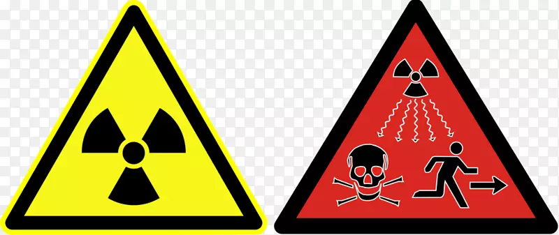 电离辐射危险符号放射性衰变辐射暴露符号