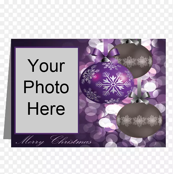 印刷帆布印刷相片书礼品紫色圣诞贺卡