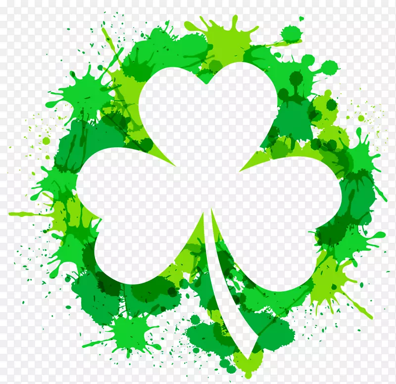 圣帕特里克节爱尔兰人民爱尔兰三月十七日三叶草圣帕特里克节