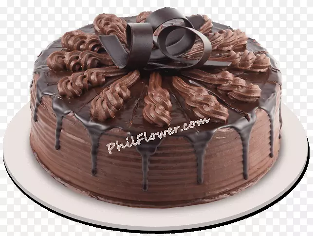 红丝带层蛋糕生日蛋糕黑色森林巧克力蛋糕-丝带生日