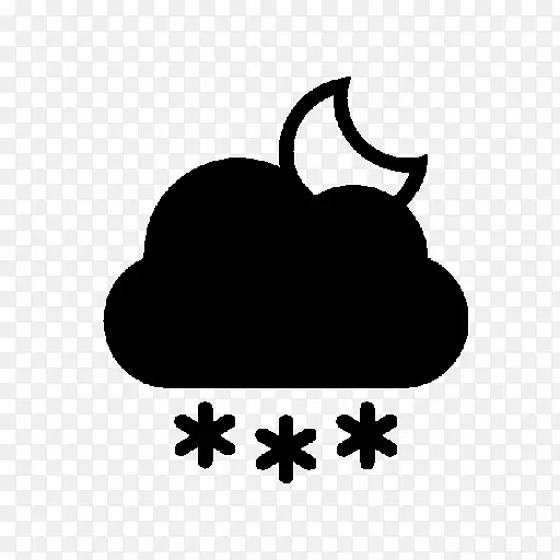 雪花云计算机图标天气预报-降雪