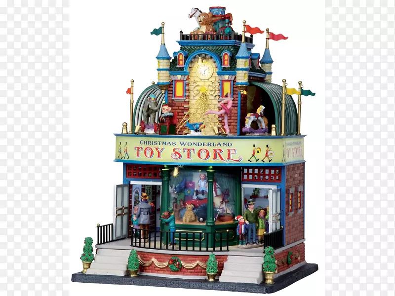 玩具商店圣诞购物车交易会-玩具