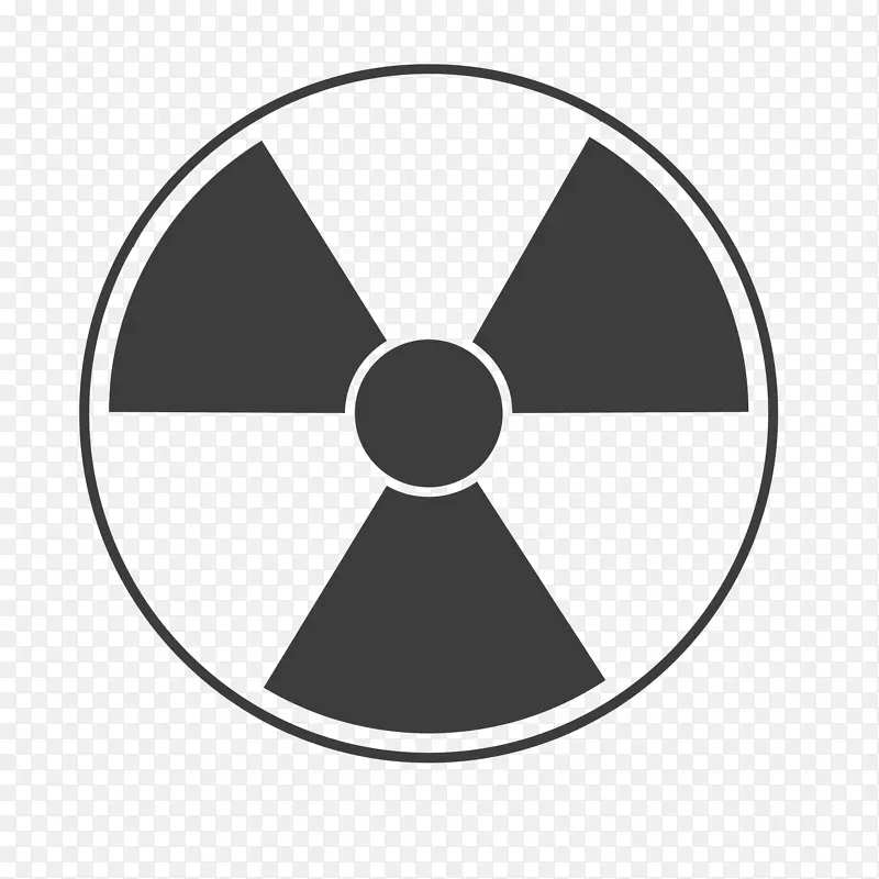危险符号电离辐射放射性衰变.海报元素面
