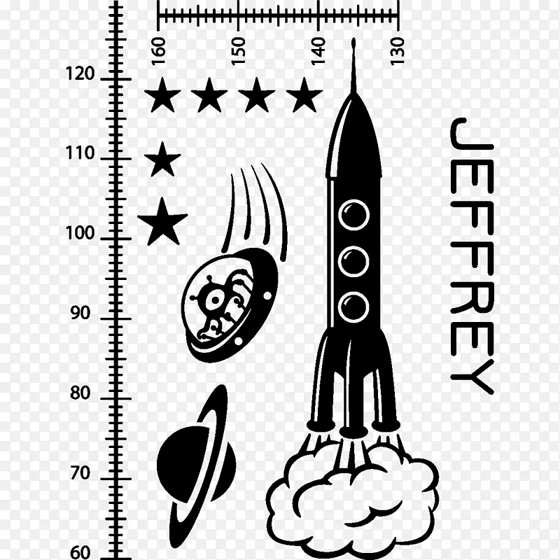 白色手指卡通线字形线