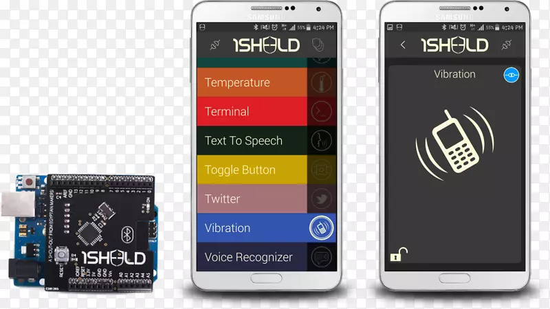 功能电话智能手机Arduino语音命令设备android-智能手机