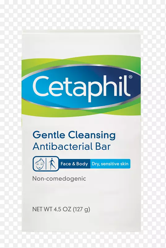Cetaphil温和的皮肤清洁剂Cetaphil温和的皮肤清洁布洗剂Cetaphil温和的洁肤棒-抗菌