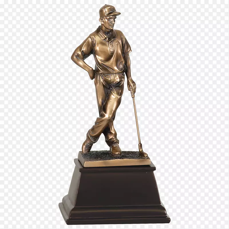 高尔夫球铜像奖杯-铜制奖杯