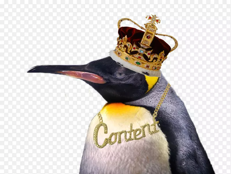英国国王企鹅纸杯蛋糕皇冠珠宝蛋糕装饰-企鹅