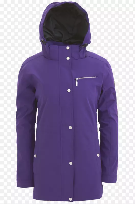衣罩微笑雨衣夹克衫-深紫色