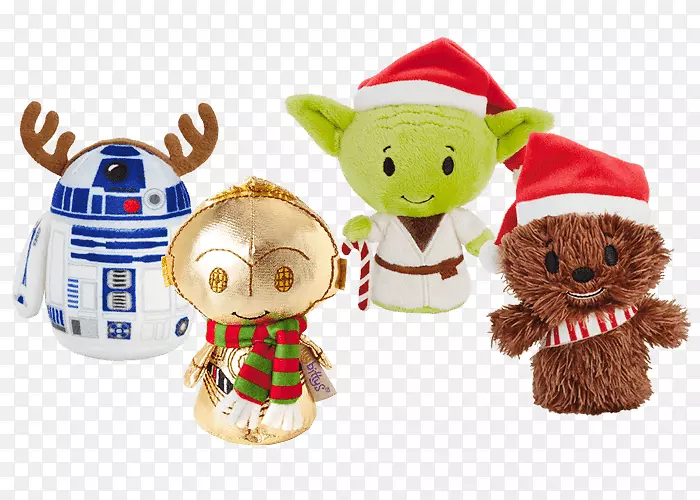 毛绒玩具和可爱玩具r2-d2 c-3po圣诞装饰品-玩具